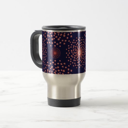 Artistic Pattern Coffee Mug – Stylish Kitchenware  Reisbeker (Voorkant links)