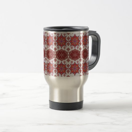 Artistic Pattern Coffee Mug – Stylish Kitchenware  Reisbeker (Voorkant rechts)