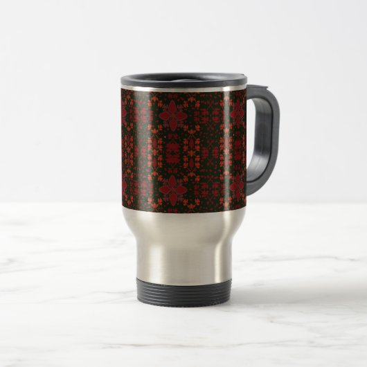 Artistic Pattern Coffee Mug – Stylish Kitchenware  Reisbeker (Voorkant rechts)