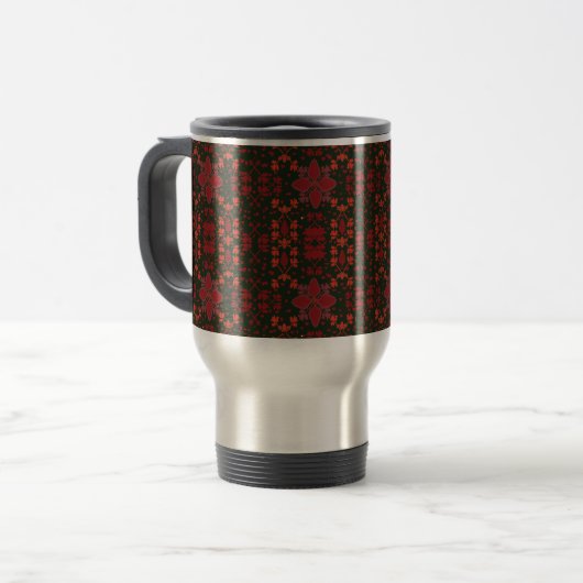 Artistic Pattern Coffee Mug – Stylish Kitchenware  Reisbeker (Voorkant links)