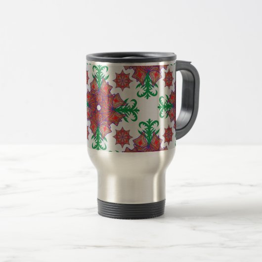 Artistic Pattern Coffee Mug – Stylish Kitchenware Reisbeker (Voorkant rechts)