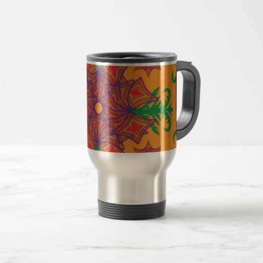 Artistic Pattern Coffee Mug – Stylish Kitchenware  Reisbeker (Voorkant rechts)