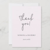 Artistic Peach Flowers Waterverf Art Bedankkaart (Voorkant)