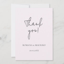 Artistic Peach Flowers Waterverf Art Bedankkaart