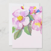 Artistic Peach Flowers Waterverf Art Bedankkaart (Achterkant)