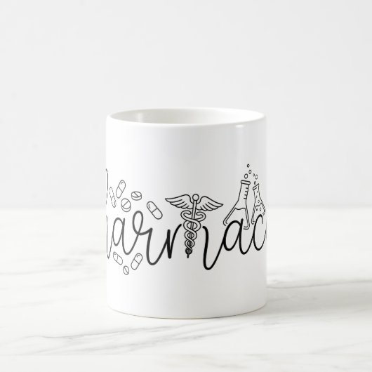 Artistic Pharmacist Typography Mug Koffiemok (Center)