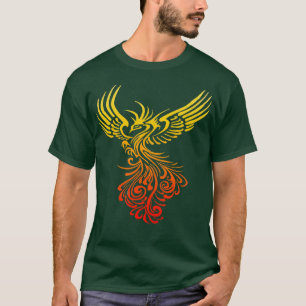 Artistic Phoenix geel Sinaasappel kleur blend T-shirt
