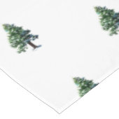 Artistic Pine Tree Waterverf Pattern Christmas Tafelkleed (Gekanteld)