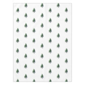 Artistic Pine Tree Waterverf Pattern Christmas Tafelkleed (Voorkant)