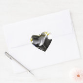 Artistic Plumeria Flowers Hart Sticker (Envelop)