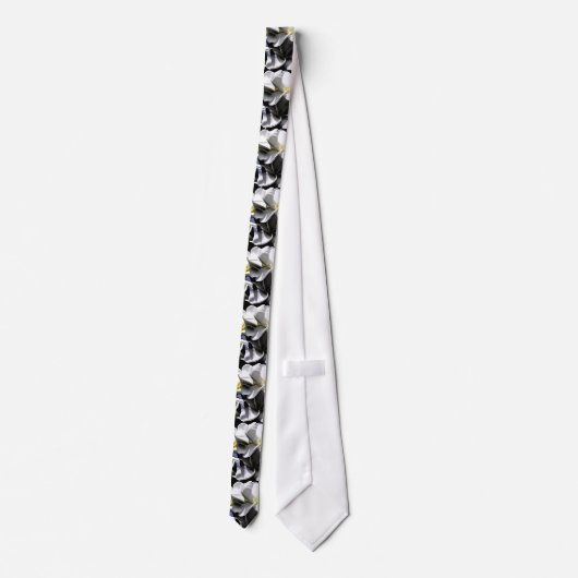 Artistic Plumeria Flowers Necktie Stropdas (Achterkant)