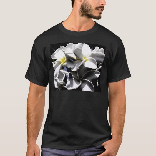 Artistic Plumeria Flowers T-shirt (Voorkant)