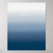 Artistic Relax Gradient Poster - Deep Blue Trend (Voorkant)