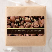 Artistic Roasted Coffee Beans Business Card Etiket (Insitu)