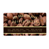 Artistic Roasted Coffee Beans Business Card Etiket (Voorkant)