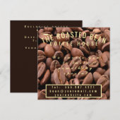 Artistic Roasted Coffee Beans Business Card Kaart (Voorkant / Achterkant)