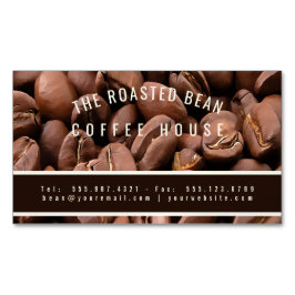 Artistic Roasted Coffee Beans Business Card Magnetisch Visitekaartje