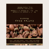 Artistic Roasted Coffee Beans Business Card Visitekaartje (Buitenkant ongevouwen)