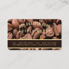 Artistic Roasted Coffee Beans Business Card Visitekaartje