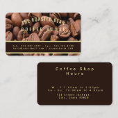 Artistic Roasted Coffee Beans Business Card Visitekaartje (Voorkant / Achterkant)