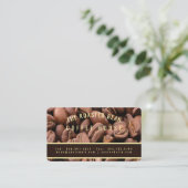Artistic Roasted Coffee Beans Business Card Visitekaartje (Staand voorkant)