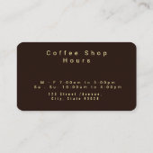 Artistic Roasted Coffee Beans Business Card Visitekaartje (Achterkant)