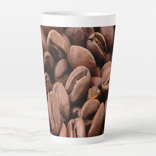Artistic Roasted Coffee Beans Latte Mok (Voorkant)