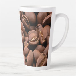 Artistic Roasted Coffee Beans Latte Mok