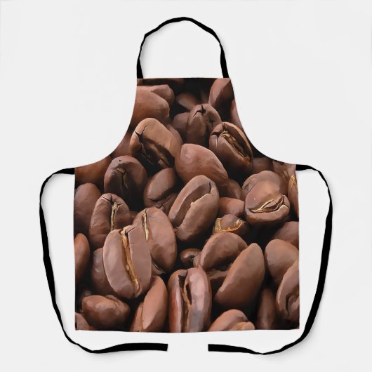 Artistic Roasted Coffee Beans Schort (Voorkant)