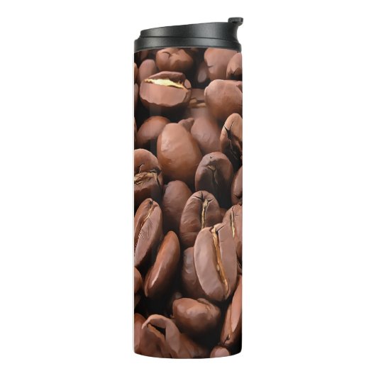 Artistic Roasted Coffee Beans Thermosbeker (Gedraaid links)