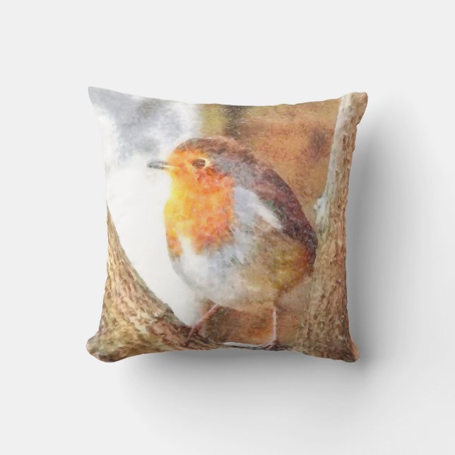 Artistic Robin Redborst Perched Kussen (Voorkant)