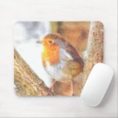 Artistic Robin Redborst Perched Muismat (Met muis)