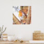 Artistic Robin Redborst Perched Poster (Keuken)