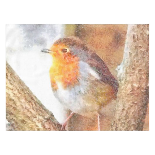 Artistic Robin Redborst Perched Tafelkleed (Voorkant (Horizontaal))