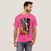Artistic Rock Climber Mannen en vrouwen Rock Climb T-shirt (Voorkant volledig)