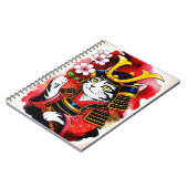 Artistic Samurai Cat Cherry For Journaling & Write Notitieboek (Linkerzijde)