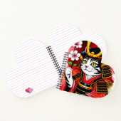Artistic Samurai Cat Cherry For Journaling & Write Notitieboek (Binnen)
