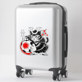 Artistic Samurai Cat Soccer For Laptops & Cars Sticker (Koffer)