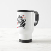 Artistic Samurai Cat soccer Gift for Coffee & Art  Reisbeker (Voorkant rechts)