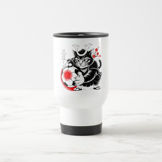 Artistic Samurai Cat soccer Gift for Coffee & Art  Reisbeker (Center)