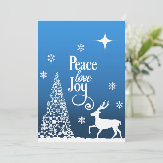 Artistic scene of Peace, Love and Joy personalize (Staand voorkant)