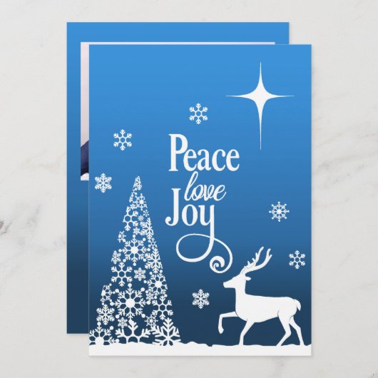 Artistic scene of Peace, Love and Joy personalize (Voorkant / Achterkant)