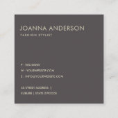 ARTISTIC SILVER AQUA SKETCH STRIPED LINE PATTERN VIERKANTE VISITEKAARTJE (Achterkant)