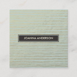 ARTISTIC SILVER AQUA SKETCH STRIPED LINE PATTERN VIERKANTE VISITEKAARTJE