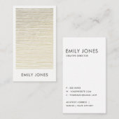 ARTISTIC SILVER FAUX SKETCH STRIPED LINE PATTERN VISITEKAARTJE (Voorkant / Achterkant)