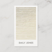 ARTISTIC SILVER FAUX SKETCH STRIPED LINE PATTERN VISITEKAARTJE (Voorkant)