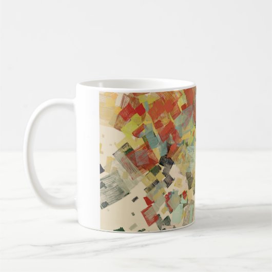 Artistic sketch material. Abstract geometric patte Koffiemok (Links)