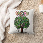 Artistic Spring Blossom Tree Graphic  Kussen (Deken)