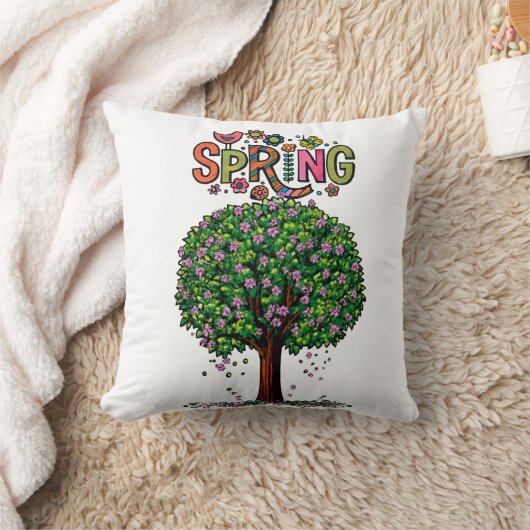 Artistic Spring Blossom Tree Graphic  Kussen (Deken)