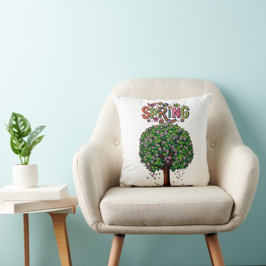 Artistic Spring Blossom Tree Graphic  Kussen (Stoel)